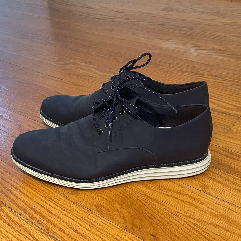 Cole Haan Original Grand Plain Toe Men Blue Oxford, size 10